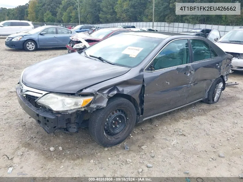 2014 Toyota Camry Le VIN: 4T1BF1FK2EU426662 Lot: 40353908