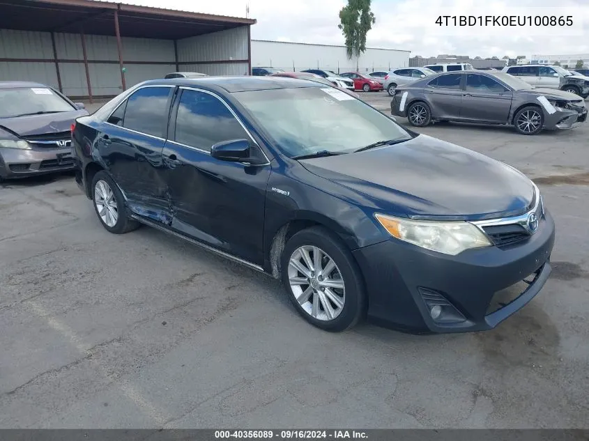 2014 Toyota Camry Hybrid Le VIN: 4T1BD1FK0EU100865 Lot: 40356089