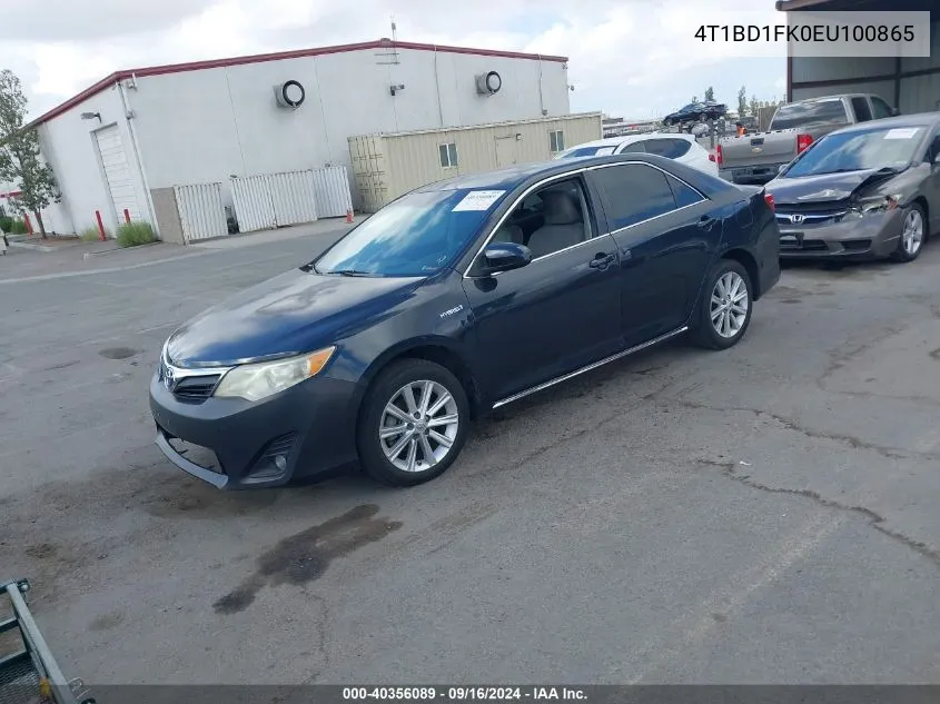 2014 Toyota Camry Hybrid Le VIN: 4T1BD1FK0EU100865 Lot: 40356089