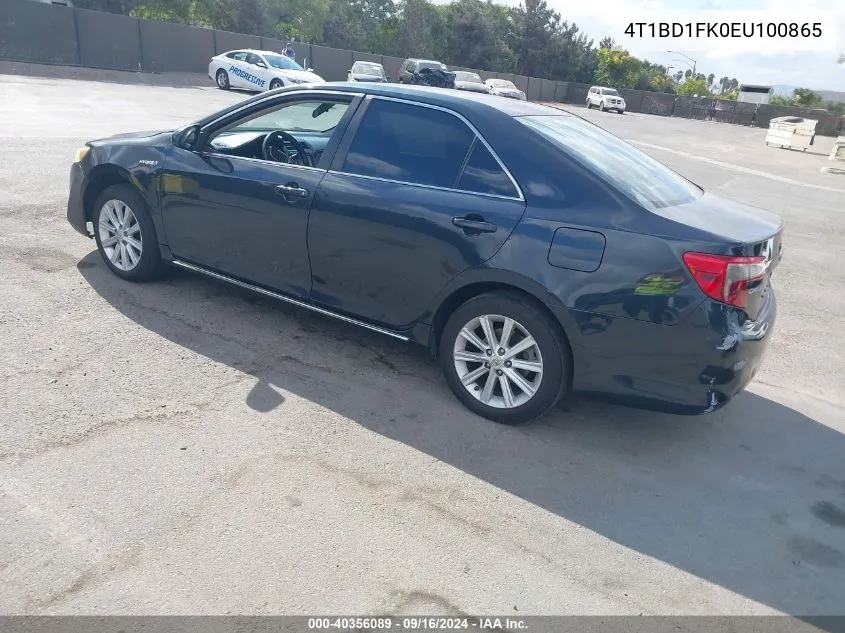 2014 Toyota Camry Hybrid Le VIN: 4T1BD1FK0EU100865 Lot: 40356089