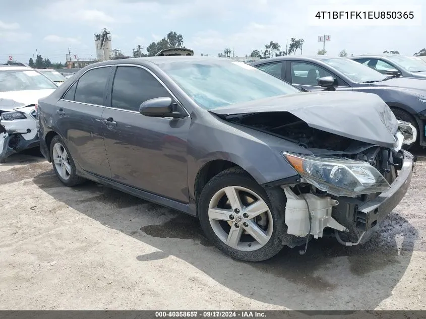 2014 Toyota Camry Se VIN: 4T1BF1FK1EU850365 Lot: 40358657