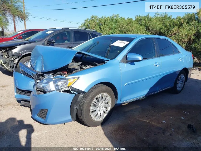 2014 Toyota Camry L/Se/Le/Xle VIN: 4T4BF1FK8ER365579 Lot: 40361912