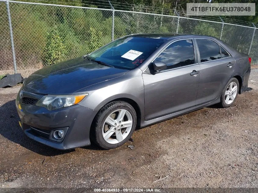 2014 Toyota Camry Se VIN: 4T1BF1FK6EU378048 Lot: 40364933