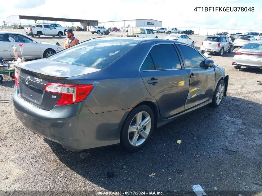 2014 Toyota Camry Se VIN: 4T1BF1FK6EU378048 Lot: 40364933