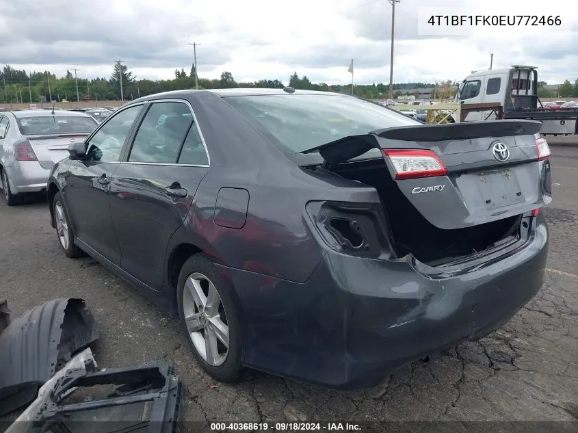 2014 Toyota Camry Se VIN: 4T1BF1FK0EU772466 Lot: 40368619