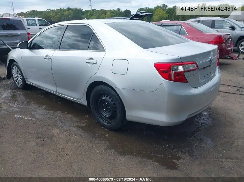 2014 Toyota Camry Le VIN: 4T4BF1FK5ER424314 Lot: 40369579