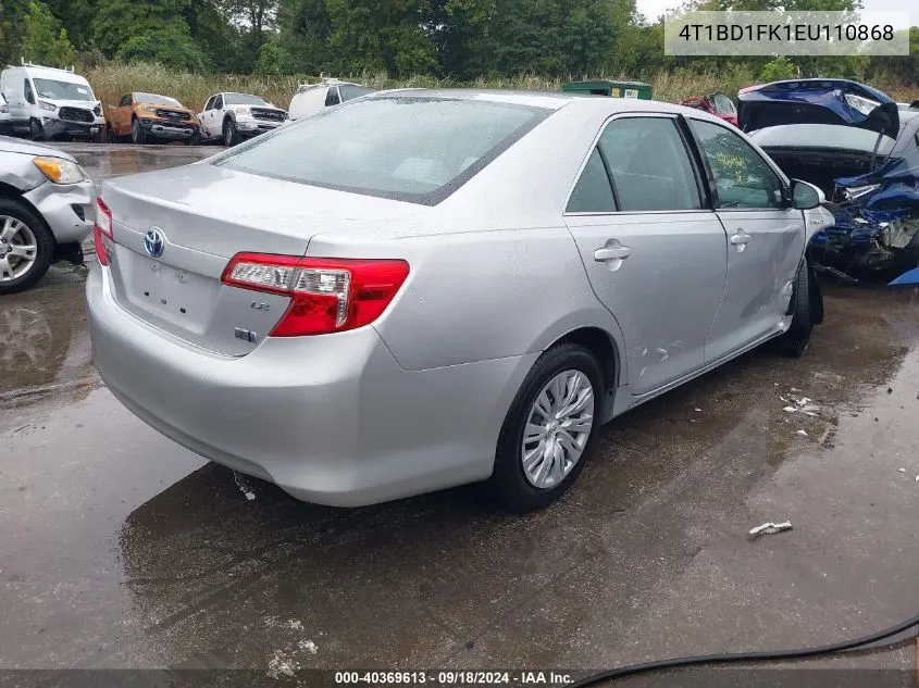 2014 Toyota Camry Hybrid Le VIN: 4T1BD1FK1EU110868 Lot: 40369613