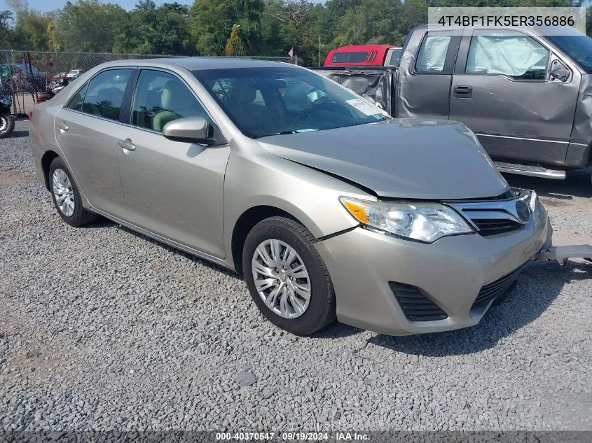 2014 Toyota Camry Le VIN: 4T4BF1FK5ER356886 Lot: 40370547