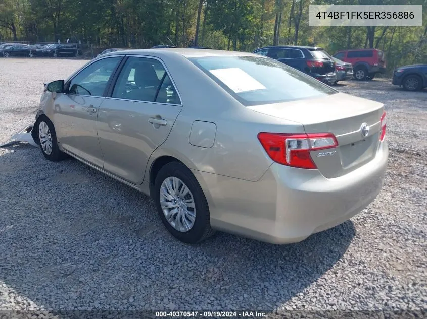 2014 Toyota Camry Le VIN: 4T4BF1FK5ER356886 Lot: 40370547