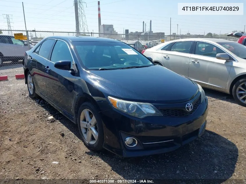 2014 Toyota Camry Se VIN: 4T1BF1FK4EU740829 Lot: 40371308