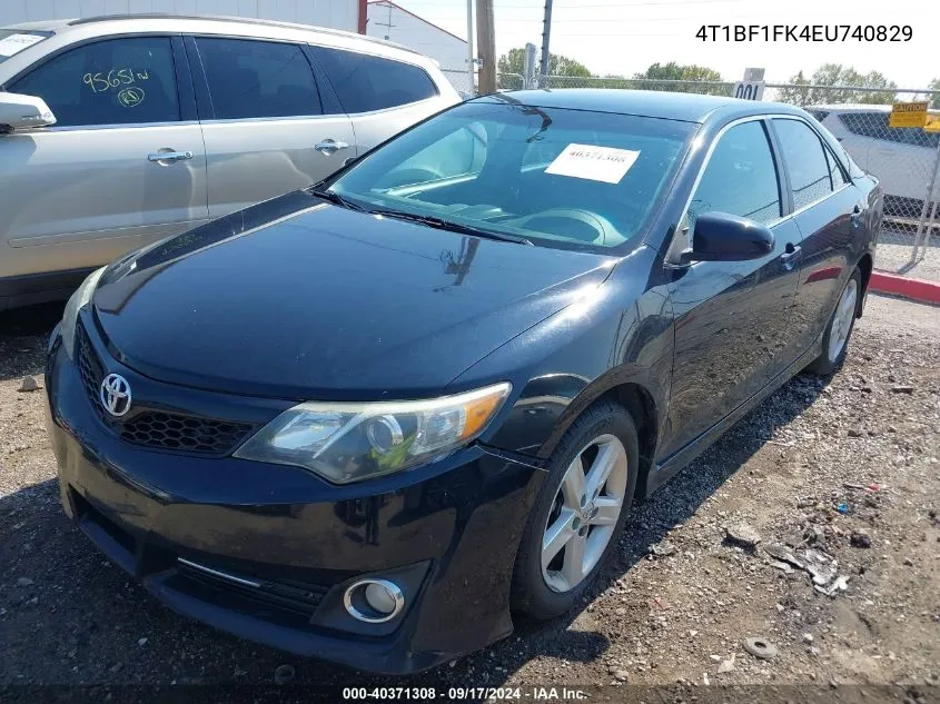 2014 Toyota Camry Se VIN: 4T1BF1FK4EU740829 Lot: 40371308