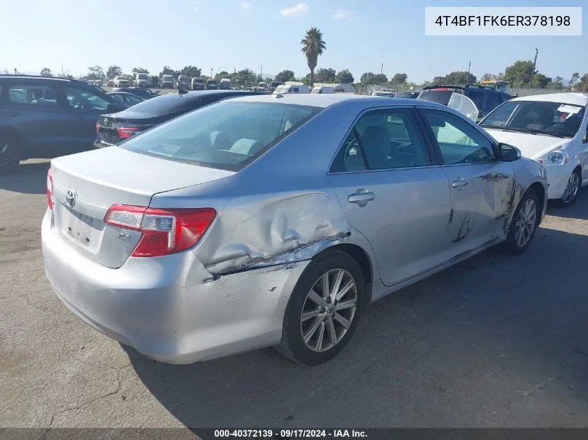 2014 Toyota Camry Xle VIN: 4T4BF1FK6ER378198 Lot: 40372139