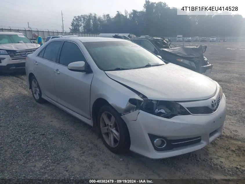 2014 Toyota Camry Se VIN: 4T1BF1FK4EU414528 Lot: 40382479