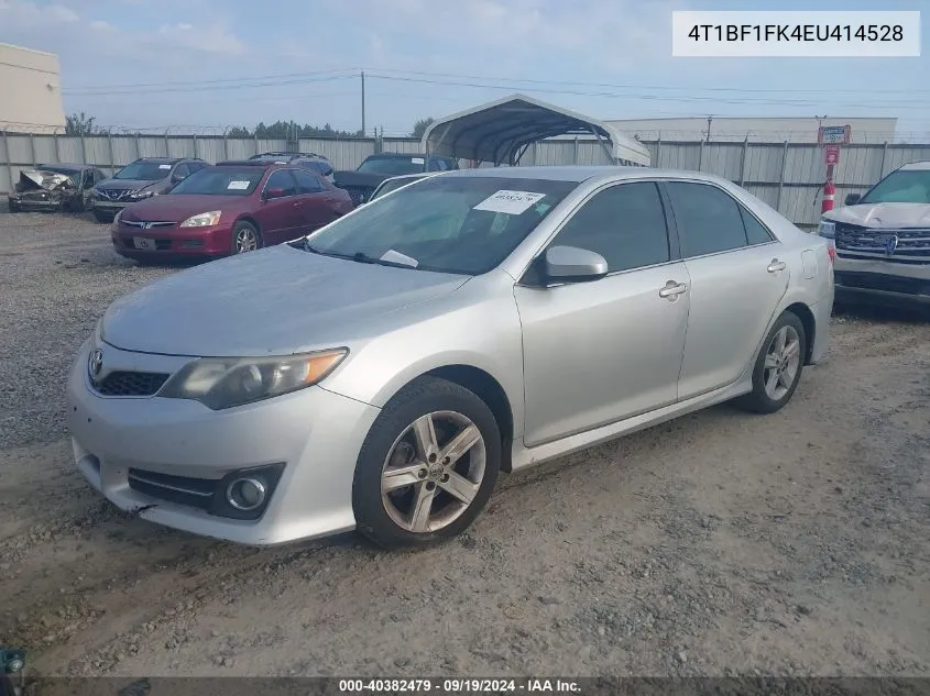 2014 Toyota Camry Se VIN: 4T1BF1FK4EU414528 Lot: 40382479