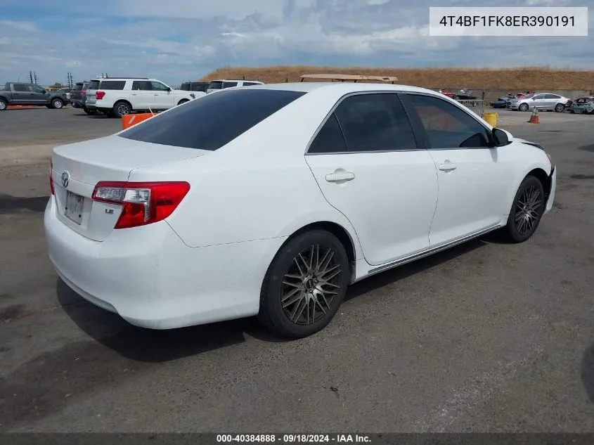 4T4BF1FK8ER390191 2014 Toyota Camry Le