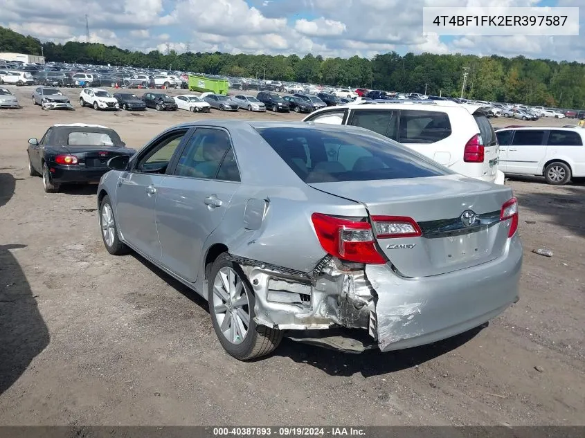 2014 Toyota Camry Xle VIN: 4T4BF1FK2ER397587 Lot: 40387893