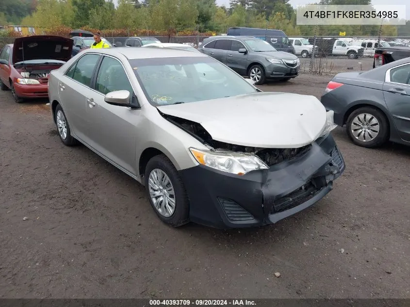 2014 Toyota Camry Le VIN: 4T4BF1FK8ER354985 Lot: 40393709