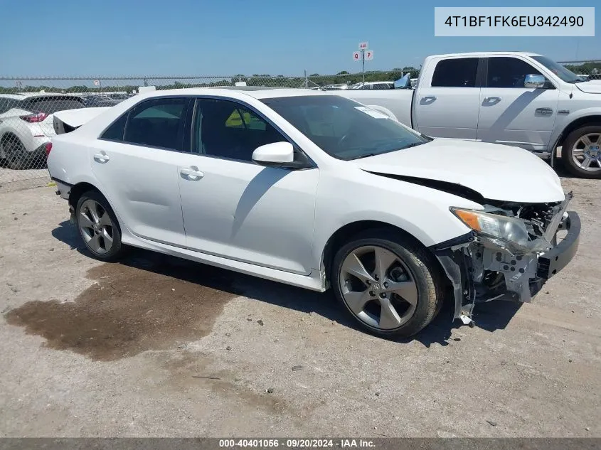 2014 Toyota Camry Se Sport VIN: 4T1BF1FK6EU342490 Lot: 40401056