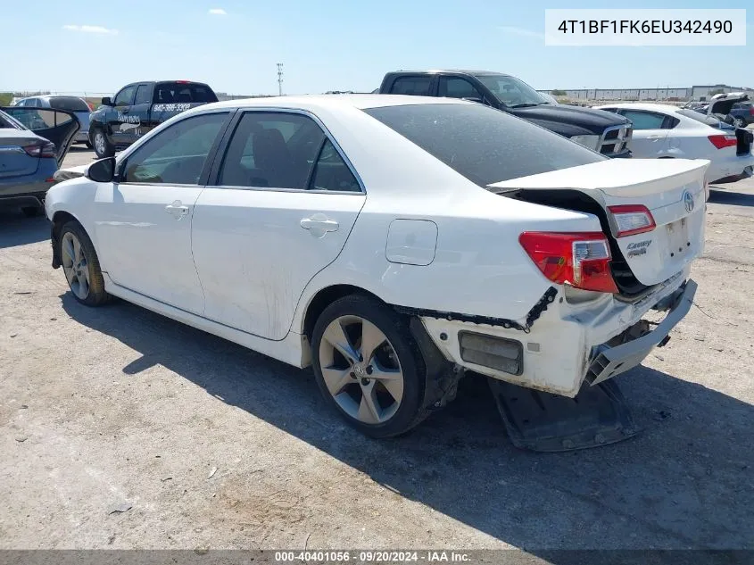 2014 Toyota Camry Se Sport VIN: 4T1BF1FK6EU342490 Lot: 40401056