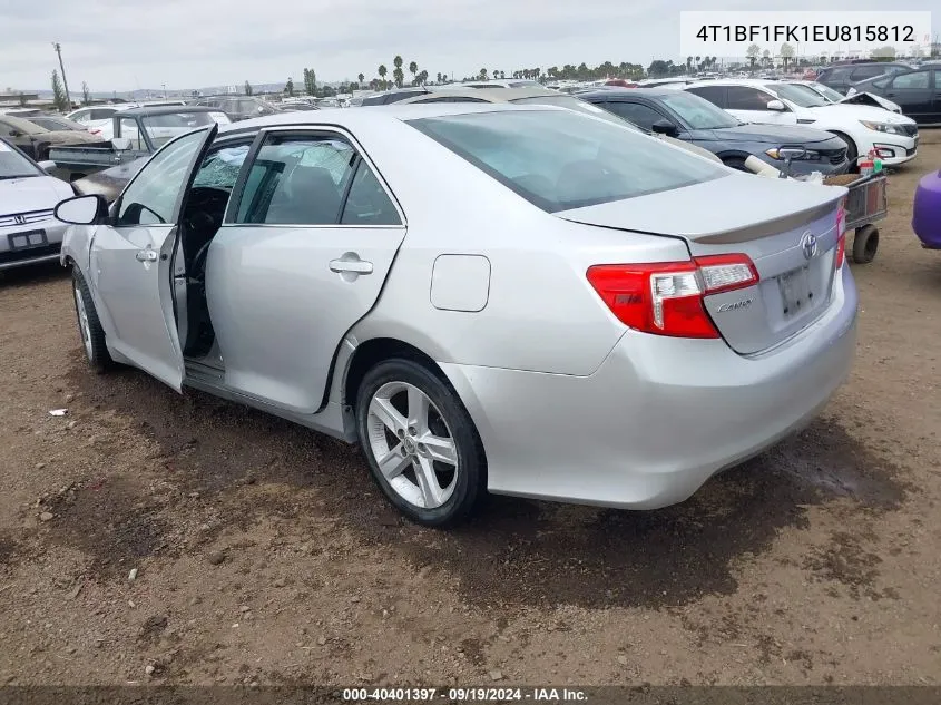 2014 Toyota Camry Se VIN: 4T1BF1FK1EU815812 Lot: 40401397