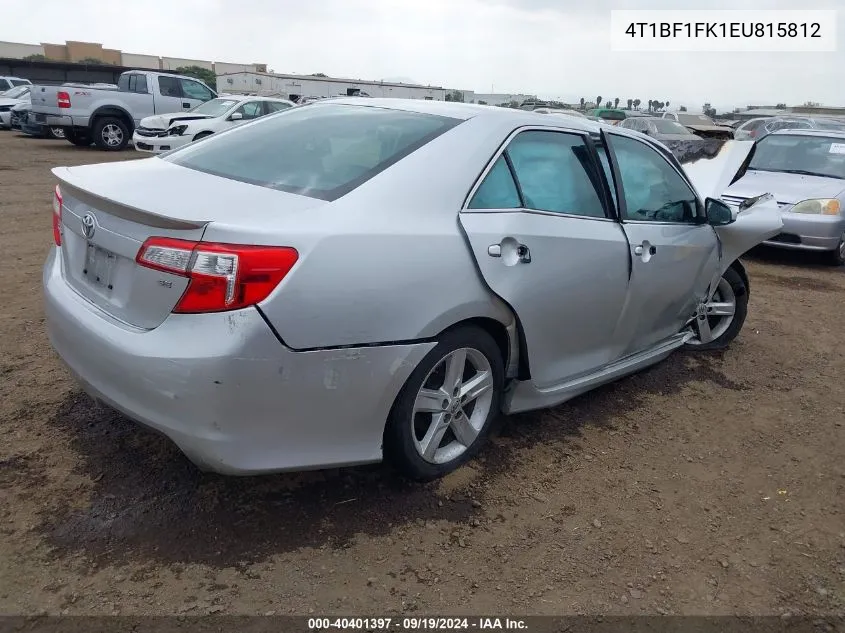 2014 Toyota Camry Se VIN: 4T1BF1FK1EU815812 Lot: 40401397