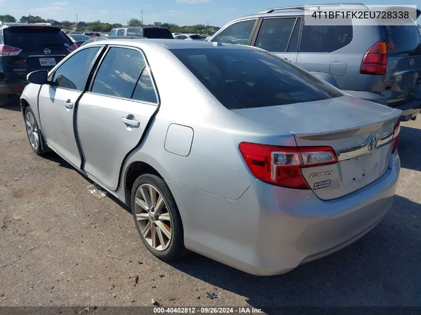 2014 Toyota Camry Xle VIN: 4T1BF1FK2EU728338 Lot: 40402812