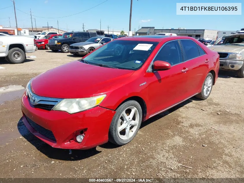 2014 Toyota Camry Hybrid Xle VIN: 4T1BD1FK8EU106395 Lot: 40403567