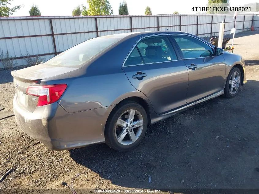 2014 Toyota Camry Se VIN: 4T1BF1FKXEU308021 Lot: 40412428