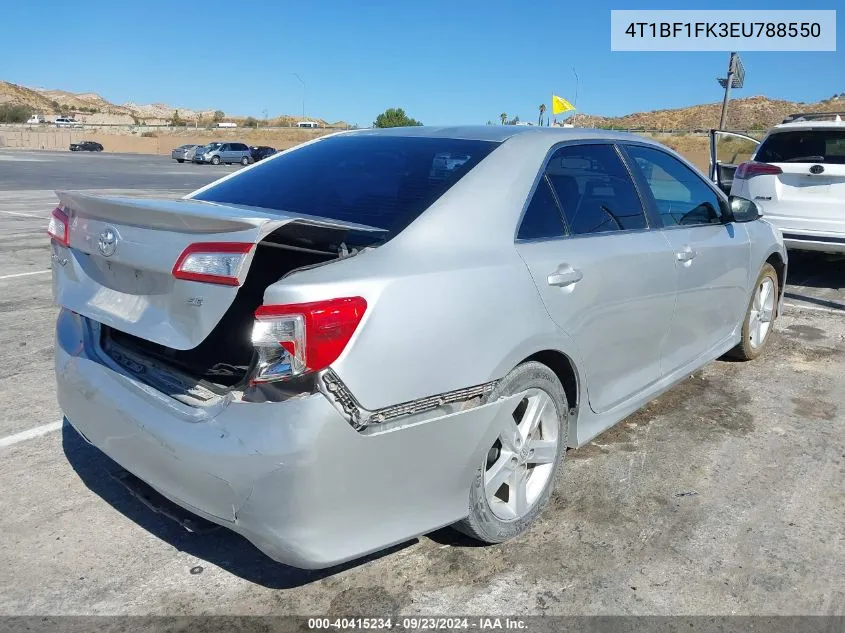 2014 Toyota Camry Se VIN: 4T1BF1FK3EU788550 Lot: 40415234