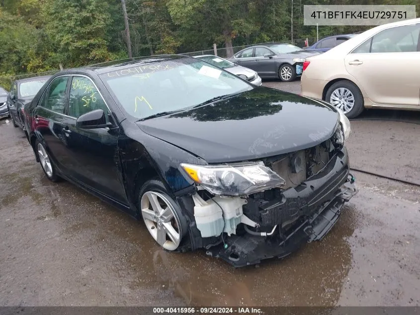 2014 Toyota Camry Se VIN: 4T1BF1FK4EU729751 Lot: 40415956