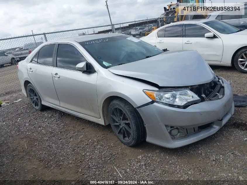 2014 Toyota Camry L/Se/Le/Xle VIN: 4T1BF1FK2EU358394 Lot: 40416157