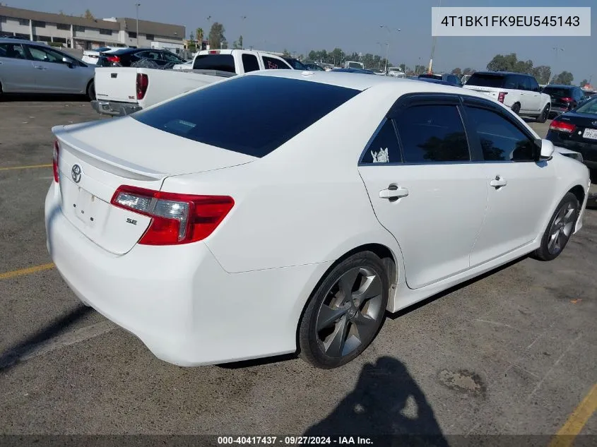 2014 Toyota Camry Se V6 VIN: 4T1BK1FK9EU545143 Lot: 40417437