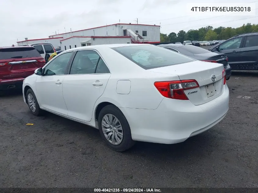 2014 Toyota Camry L/Se/Le/Xle VIN: 4T1BF1FK6EU853018 Lot: 40421235