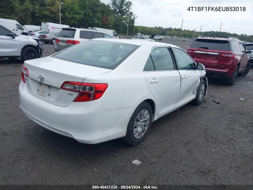 2014 Toyota Camry L/Se/Le/Xle VIN: 4T1BF1FK6EU853018 Lot: 40421235