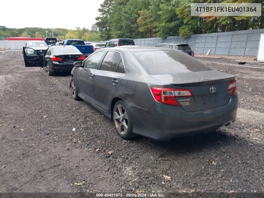 2014 Toyota Camry Se Sport VIN: 4T1BF1FK1EU401364 Lot: 40421673