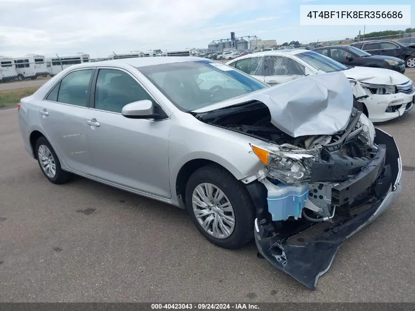 2014 Toyota Camry Le VIN: 4T4BF1FK8ER356686 Lot: 40423043