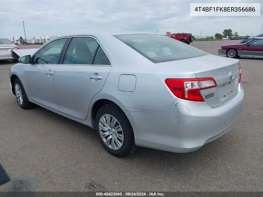 4T4BF1FK8ER356686 2014 Toyota Camry Le