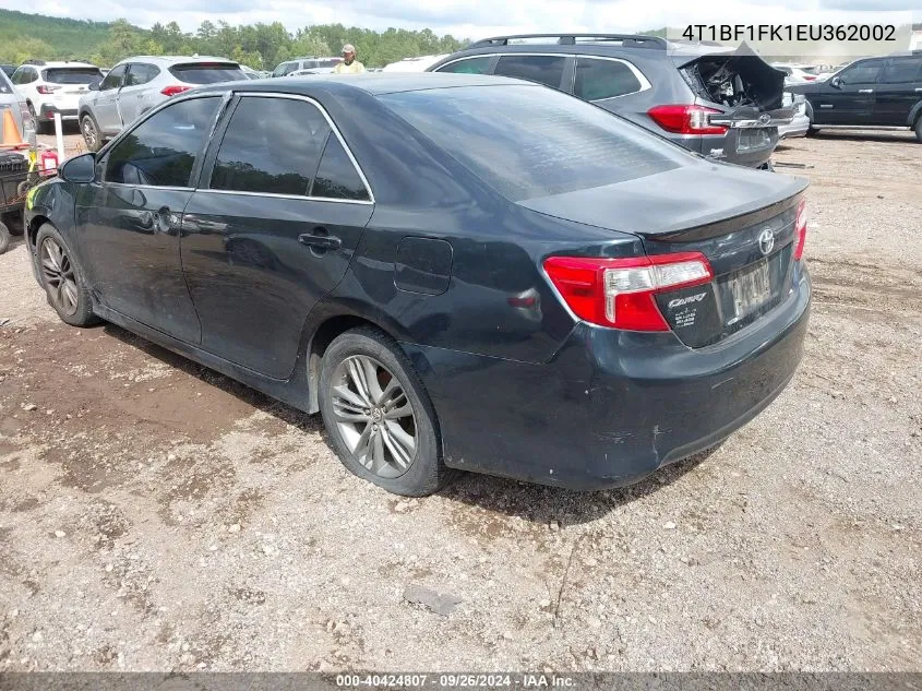 4T1BF1FK1EU362002 2014 Toyota Camry Se Sport