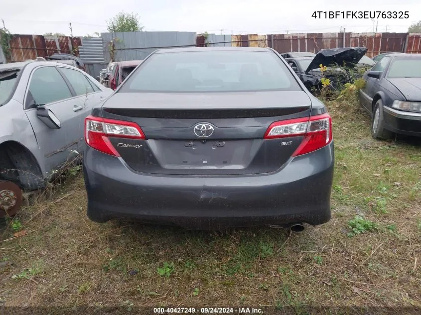 2014 Toyota Camry Se VIN: 4T1BF1FK3EU763325 Lot: 40427249