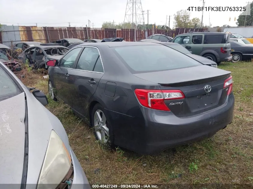 2014 Toyota Camry Se VIN: 4T1BF1FK3EU763325 Lot: 40427249