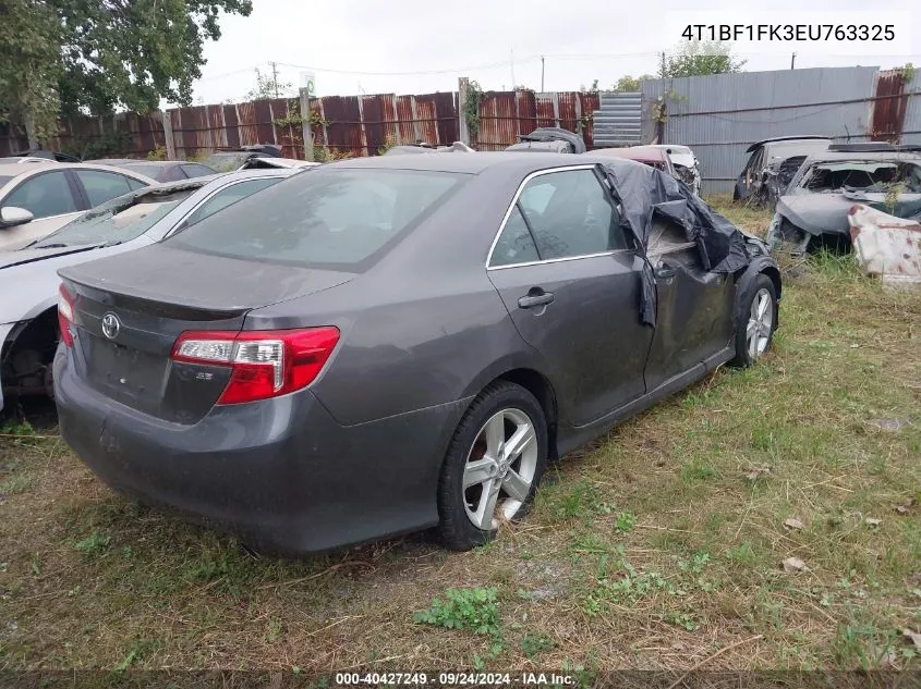 2014 Toyota Camry Se VIN: 4T1BF1FK3EU763325 Lot: 40427249