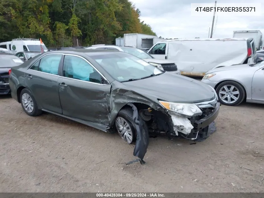 2014 Toyota Camry Le VIN: 4T4BF1FK0ER355371 Lot: 40428304