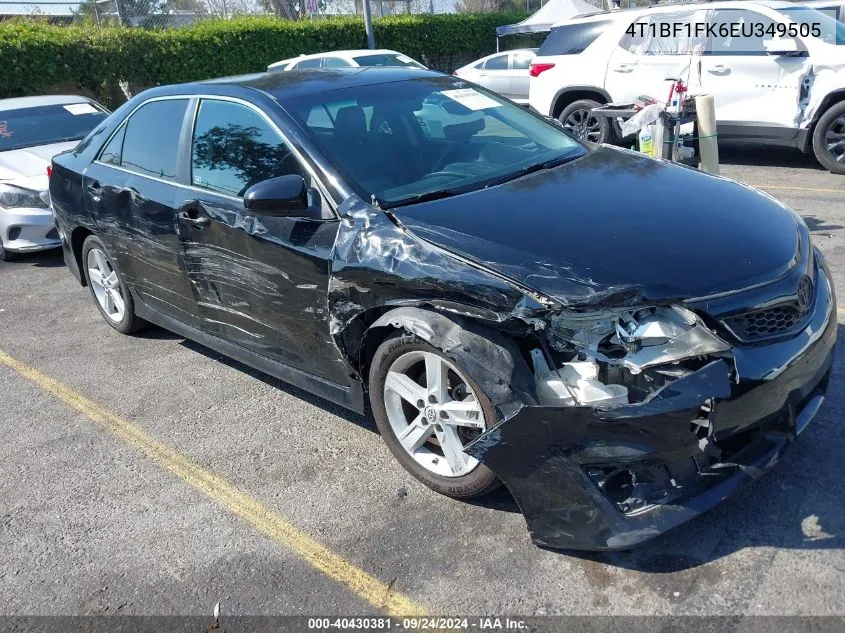 2014 Toyota Camry Se VIN: 4T1BF1FK6EU349505 Lot: 40430381