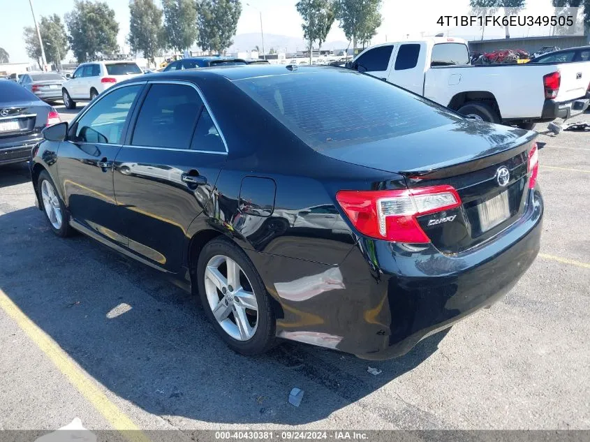 2014 Toyota Camry Se VIN: 4T1BF1FK6EU349505 Lot: 40430381