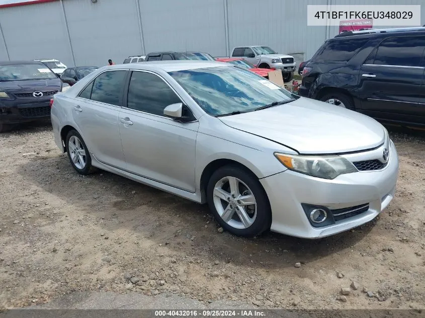 2014 Toyota Camry Se VIN: 4T1BF1FK6EU348029 Lot: 40432016