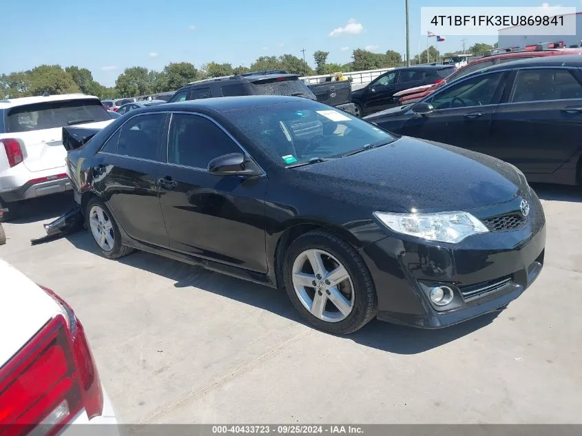 2014 Toyota Camry Se VIN: 4T1BF1FK3EU869841 Lot: 40433723