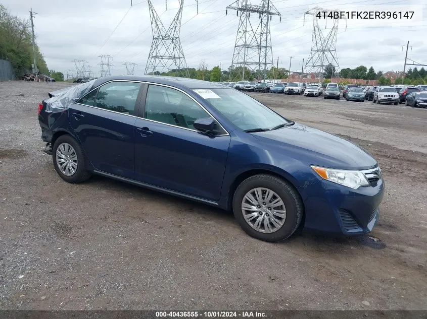 2014 Toyota Camry Le VIN: 4T4BF1FK2ER396147 Lot: 40436555