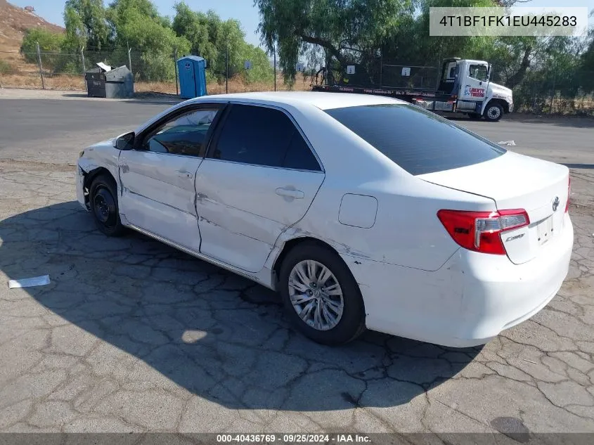 2014 Toyota Camry Le VIN: 4T1BF1FK1EU445283 Lot: 40436769