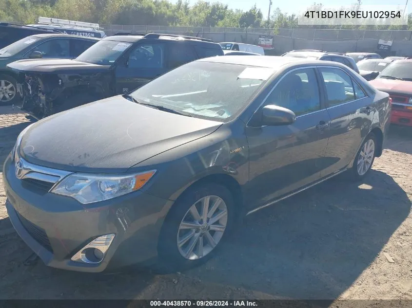 2014 Toyota Camry Hybrid Hybrid/Le/Xle VIN: 4T1BD1FK9EU102954 Lot: 40438570