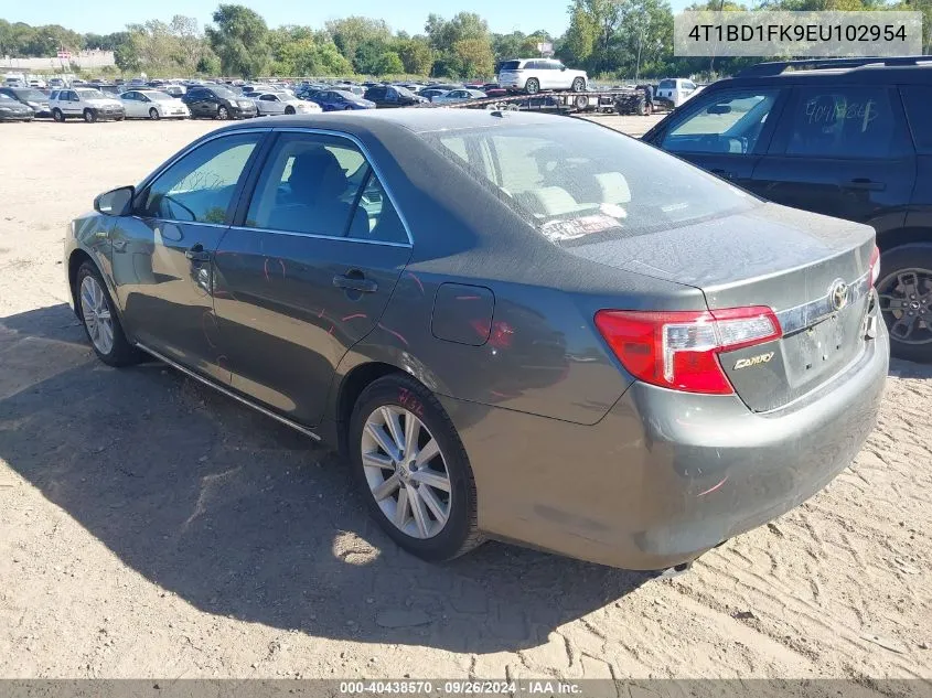 2014 Toyota Camry Hybrid Hybrid/Le/Xle VIN: 4T1BD1FK9EU102954 Lot: 40438570